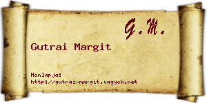 Gutrai Margit névjegykártya